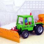 Deutz Intrac 2003 von Hausser mit Schneeschild und Salzstreuer von Siku