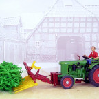 Fendt Dieselross F28 von Siku mit Fronthebevorrichtung und Schieberechen III