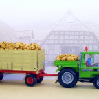 Deutz Intrac 2003 von Hausser mit Rübenanhänger von Siku