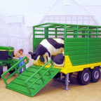 John Deere 3050 von Britains mit Viehanhänger von Siku II