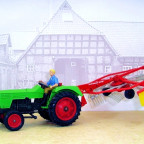 Deutz D6206 von Hausser mit Pöttinger Schwader von Tim Toys